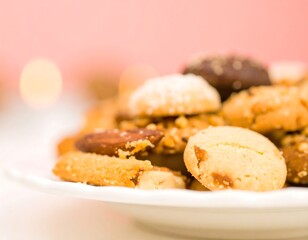 Assorted cookies on a plate