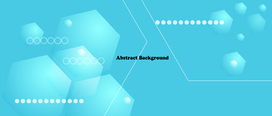 Cyan Hexagon Tech Interface Abstract Background eps10
