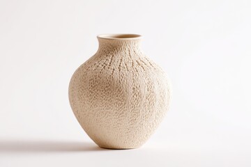 Cream-colored textured vase (2)