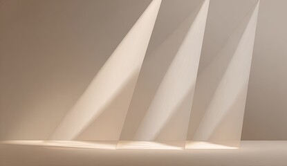 Abstract light projections on a beige surface