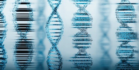 Abstract DNA strands in a scientific background.  DNA, science, research