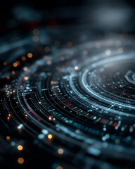 Digital Abstract: A dynamic display of interconnected circuits and luminous data streams, illustrating the intricate architecture of information technology in a compelling and vibrant manner.