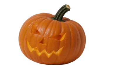 A Spooky Carved Pumpkin for Halloween with a Wicked Grin and Glowing Eyes, Ready for Trick-or-Treaters
