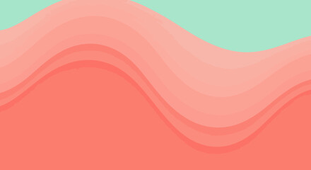 A sophisticated and clean flat design background featuring minimalist geometric shapes and abstract botanial element in harmonious soft pink and muted green tones. 