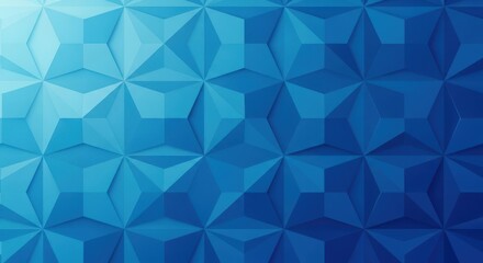 Blue geometric 3d abstract background with faceted shapes and gradient image