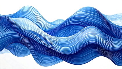 Abstract blue wavy lines