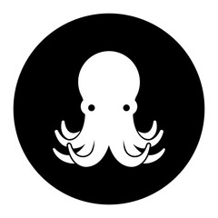 black and white illustration of Octopus icon