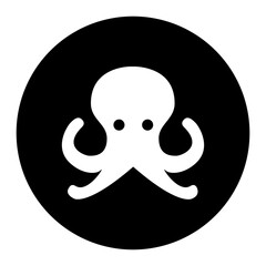 black and white illustration of Octopus icon
