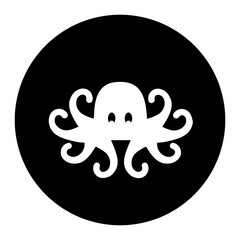 Obraz premium black and white illustration of Octopus icon