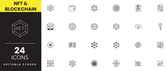 NFT & Blockchain Icons | Colorful Crypto, Digital Assets & Cryptocurrency Symbols