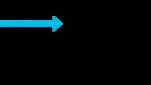 Curved Path 3D Arrow Animation with Alpha Channel