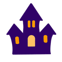 ハロウィン素材｜おばけ屋敷イラスト