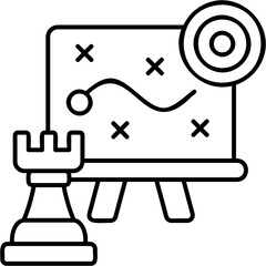 Line Art Strategy Icon