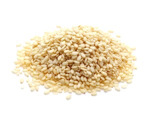 Pile of pale yellow sesame seeds (2)