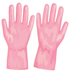 Obraz premium シンプルなゴム手袋のイラスト ベクター素材