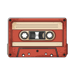 This striking vintage-style illustration depicts a coiled red snake with menacing fangs and a flickering tongue, embodying danger and ancient power.