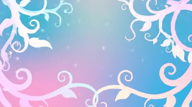 Floral Swirls on Pastel Gradient Background A Dreamy Design for Romantic Invitations and Whimsical Wallpapers