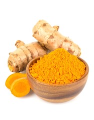 Turmeric powder and roots