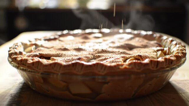 Freshly baked apple pie