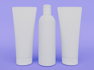 Cosmetic Tube and Bottle Skincare Packaging Display