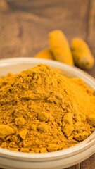 Turmeric powder in a bowl
