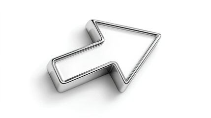 3d Click pointer cursor arrow icon on white background Stock Illustration