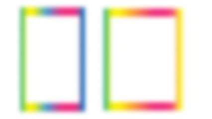 Vibrant Rainbow Gradient Frames:  Modern, Stylish, Empty Placeholders for Text or Images, Ideal for Digital Design Projects and Presentations.