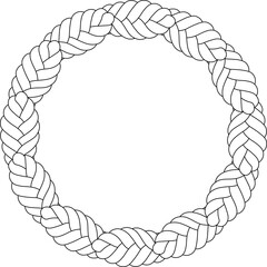 circular outline challah frame with copy space for text or design