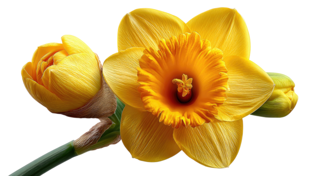 Golden Daffodils in Bloom: A vibrant display of daffodils, showcasing their elegant petals and intricate center, bringing the promise of spring in full bloom.