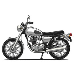 Classic Motorcycle Pixel Art Illustration Black Background Retro Bike Design