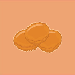 illustration of nuggets, fried snacks, fast food