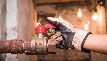 Turning a rusty pipe valve