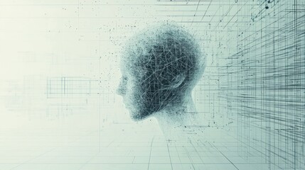 Abstract head network illustration