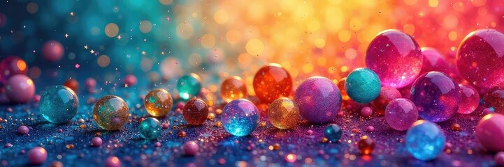 Vibrant background of colorful marbles scattered artfully, creating a captivating texture Perfect for design projects needing a playful, textured backdrop , colorful, texture wallpaper