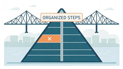 Organizing Steps Pyramid with Cityscape and Bridges for Visualizing Goal Achievement and Planning Process