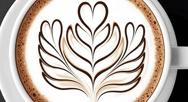 Latte Art Closeup.