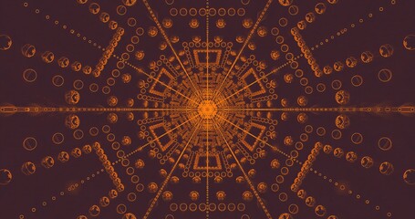 Dynamic orange abstract shapes and lines