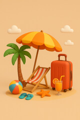 Obraz premium summer holiday background
