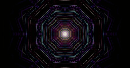 Colorful geometric pattern creating a mesmerizing visual effect