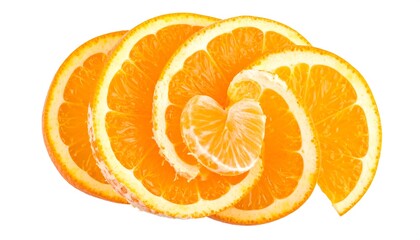 Close-up of artful orange slices