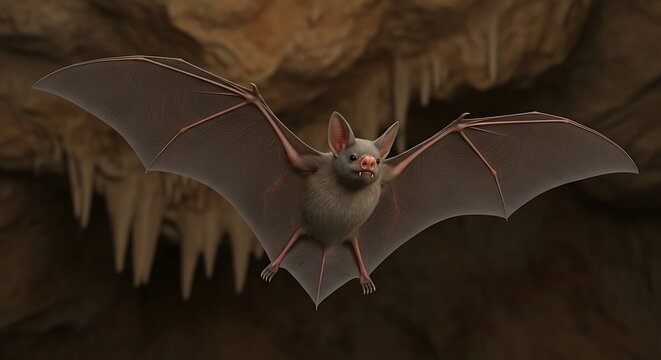 Bat Flying in Cave. (1)