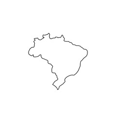 Brazil map logo icon flat vector design