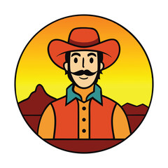 A lone cowboy rides into the sunset, his silhouette outlined by glowing skies, evoking freedom, rugged spirit, and the timeless beauty of the Wild West.
