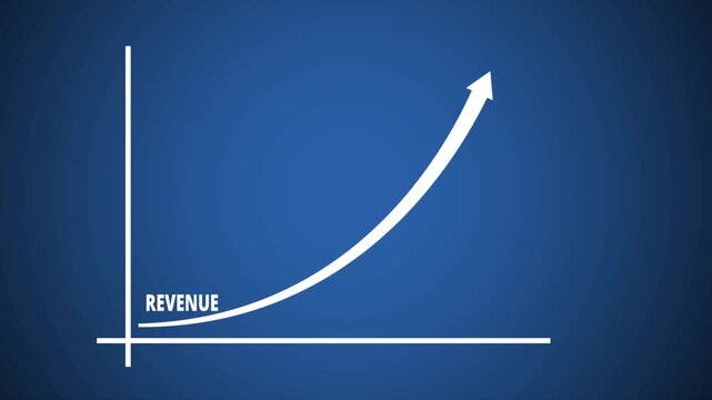 revenue growing business arrow . Profit arrow .Business concept, growing chart. Concept of sales symbol icon with arrow moving up. Economic Arrow With Growing Trend,4k video animation