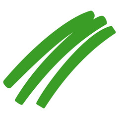 Yardlong beans illustration, perfect for Asian recipe design, vegetarian cuisine, farm produce, and healthy ingredient concept.
