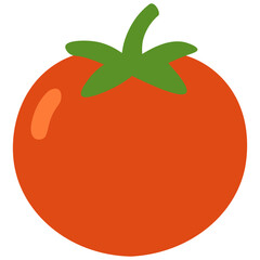 Ripe red tomato illustration, perfect for salad menu, cooking ingredient design, farm fresh product, and healthy food concept.
