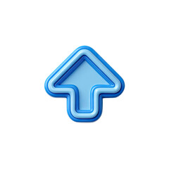 Light-blue 3D arrow pointing up