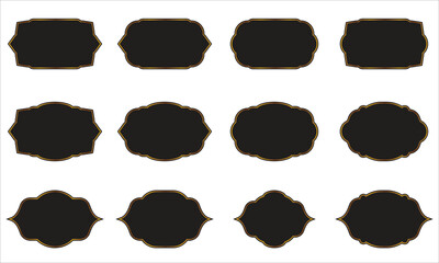 Luxury Islamic Frame for Names in Black and Gold