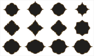 Luxury Islamic Frame for Names in Black and Gold