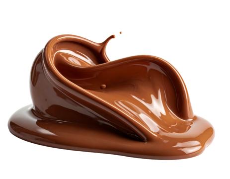Melted dark chocolate splash, a smooth, rich, flowing form